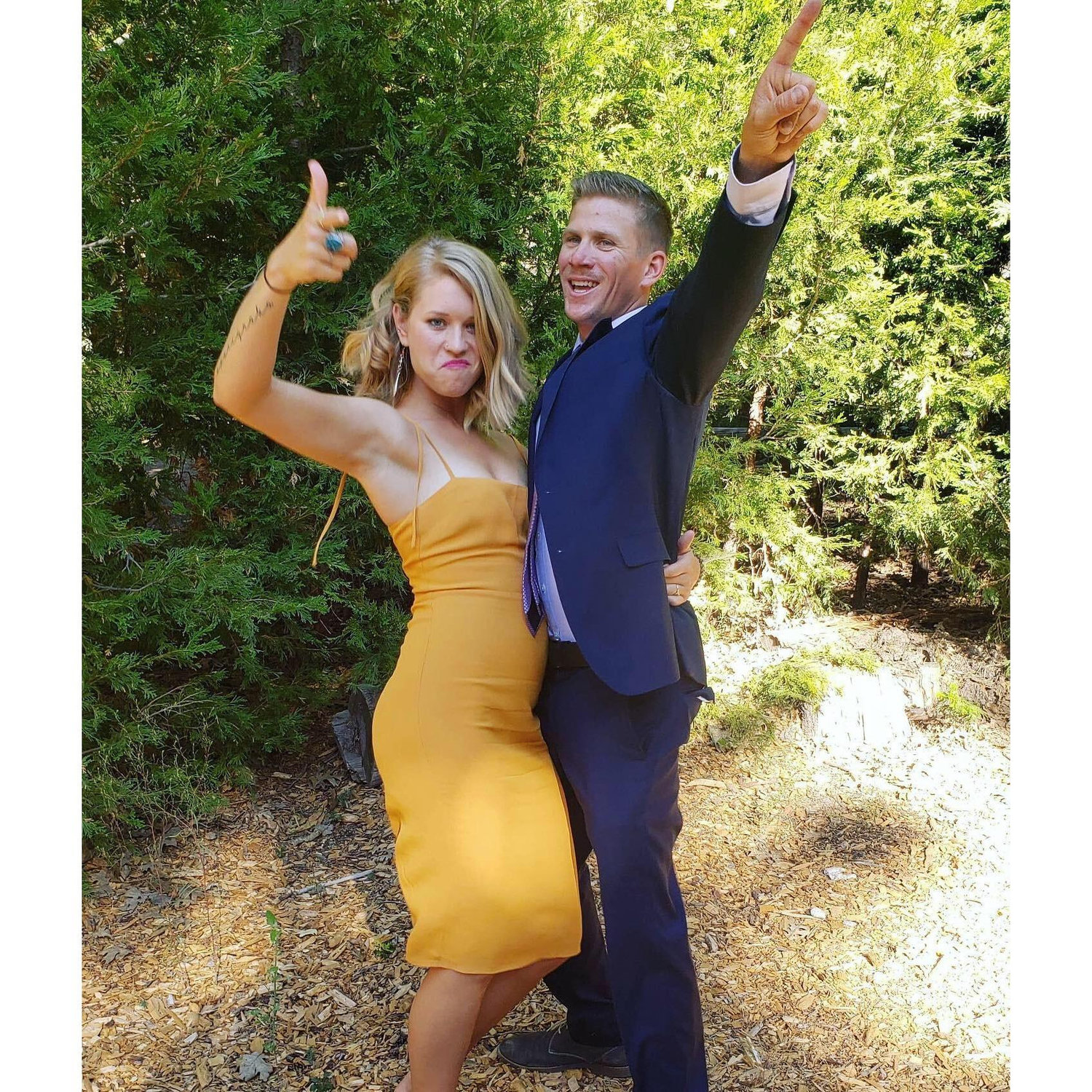 The yellow dress has survived MUCH dancing