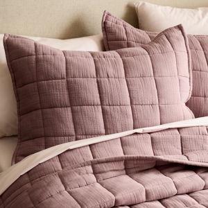 Organic Airy Gauze Box Quilt Sham Set | Fig