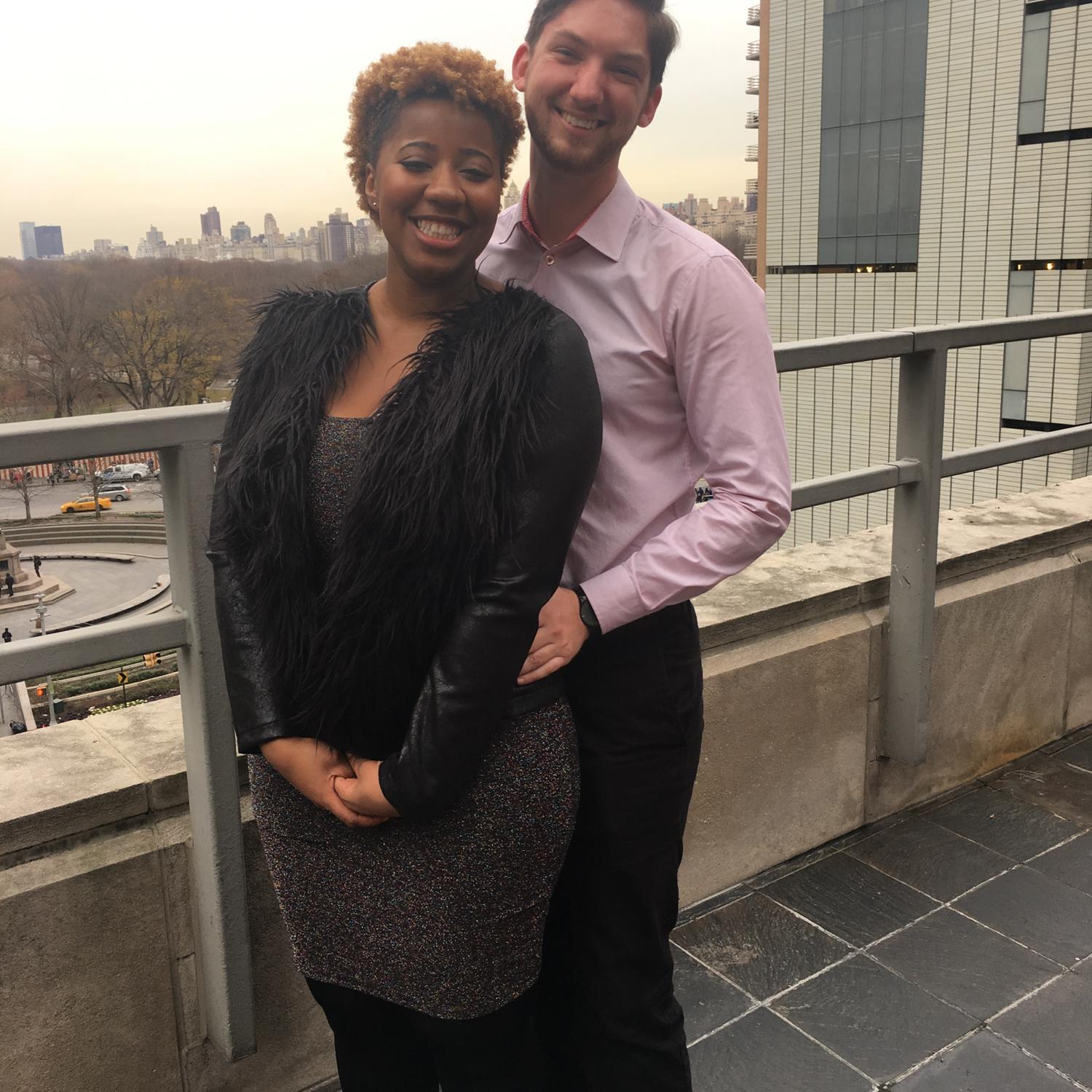 We decided to take a prom photo shoot at Kellen’s holiday party. People…found out we were dating shortly after.