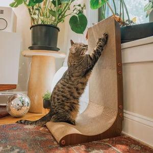 NECOICHI Premium Comfort Cat Scratcher Wall, Dark Cherry/Brown, Regular - Chewy.com