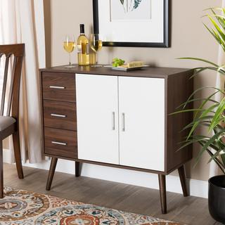 Leena Mid-Century Modern 3-Drawer Sideboard Buffet