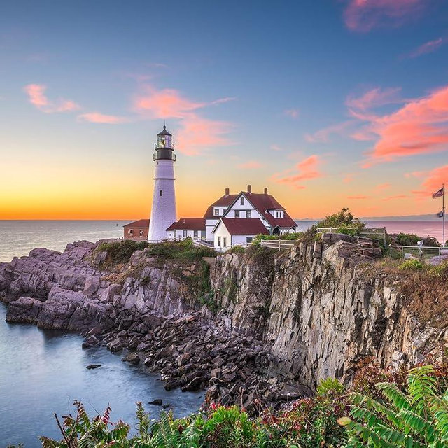 Portland Lighthouse Puzzles for Adults 1000 Pieces, Beach Landscape Nature Puzzle as Lighthouse Decor, Maine Jigsaw Puzzles Scenery