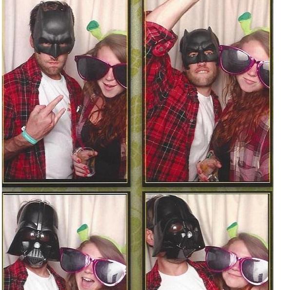 We love taking advantage of photo booths and props.