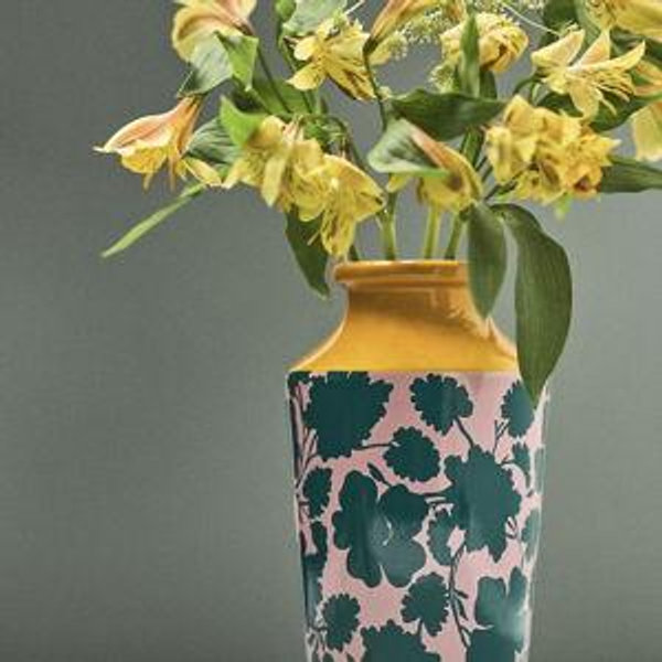 Floral Lara Patterned Stoneware Vase