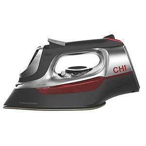 Chi - CHI® Electronic Iron with Retractable Cord in Black/Red