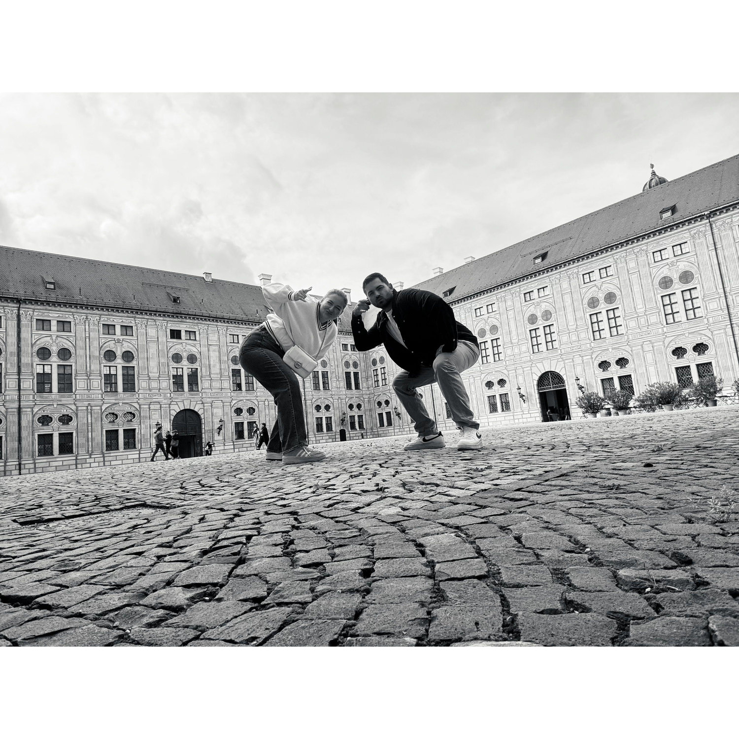 Behaving exactly how we do at home, but in a castle in Munich