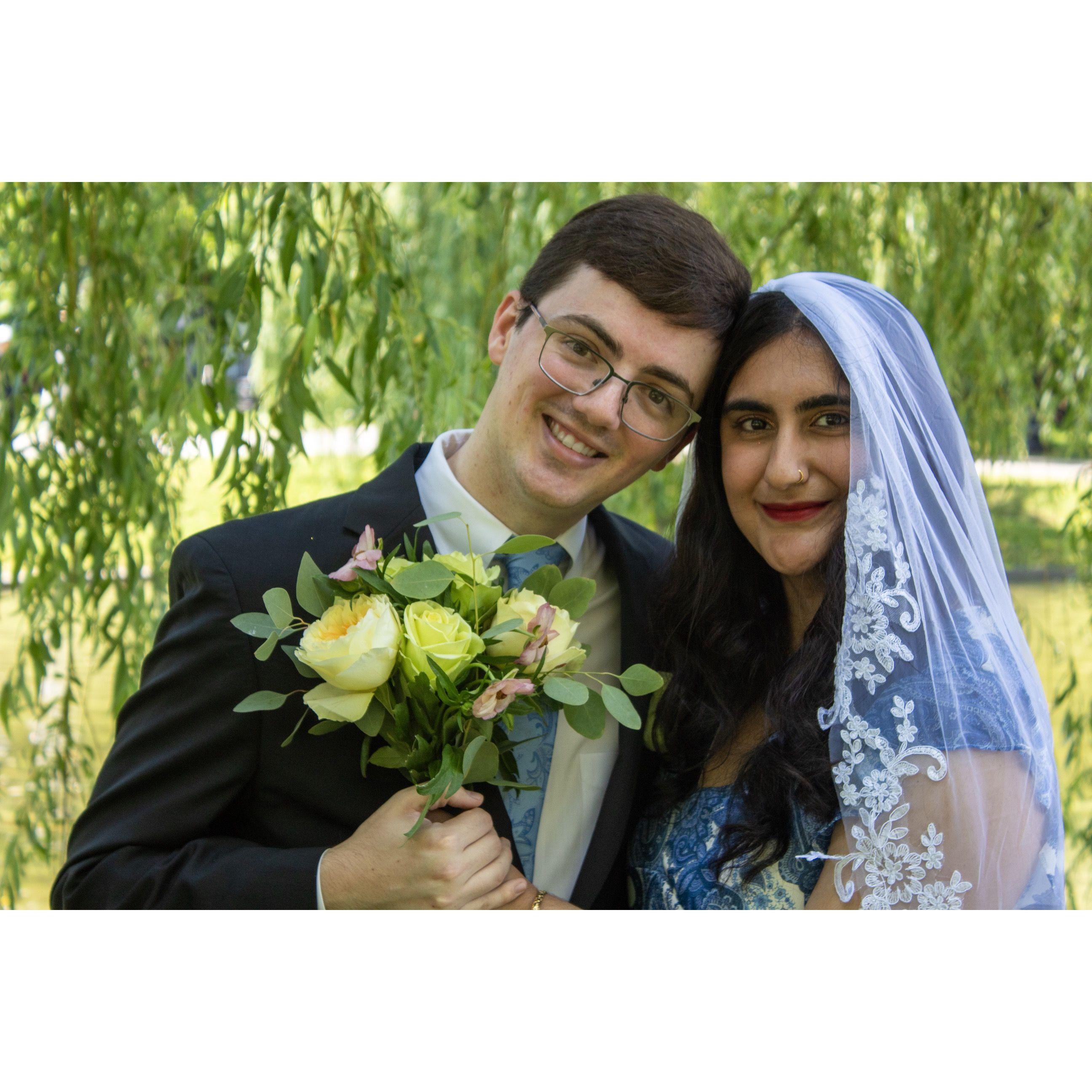 From our legal wedding in Massachusetts on June 17, officiated by Kyle's father, Tom.