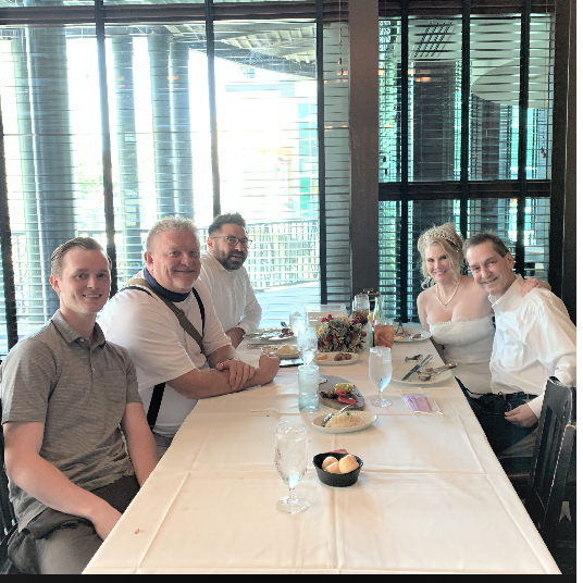 Wedding luncheon at Fogo De Chao in San Antonio. James Collier, J. Don Collier, Jamie Lopez, Chris and Lisa Tramonte. Food and service were superb. Great Key-Lime Pie and Cheesecake!
