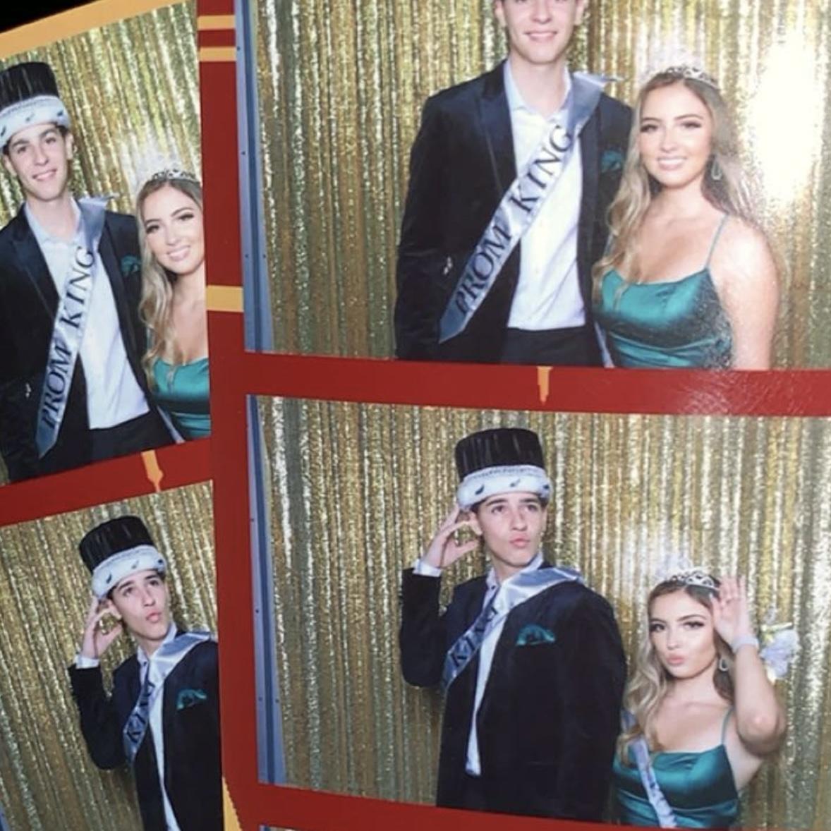 Photo Booth pictures after we won Prom King & Queen!