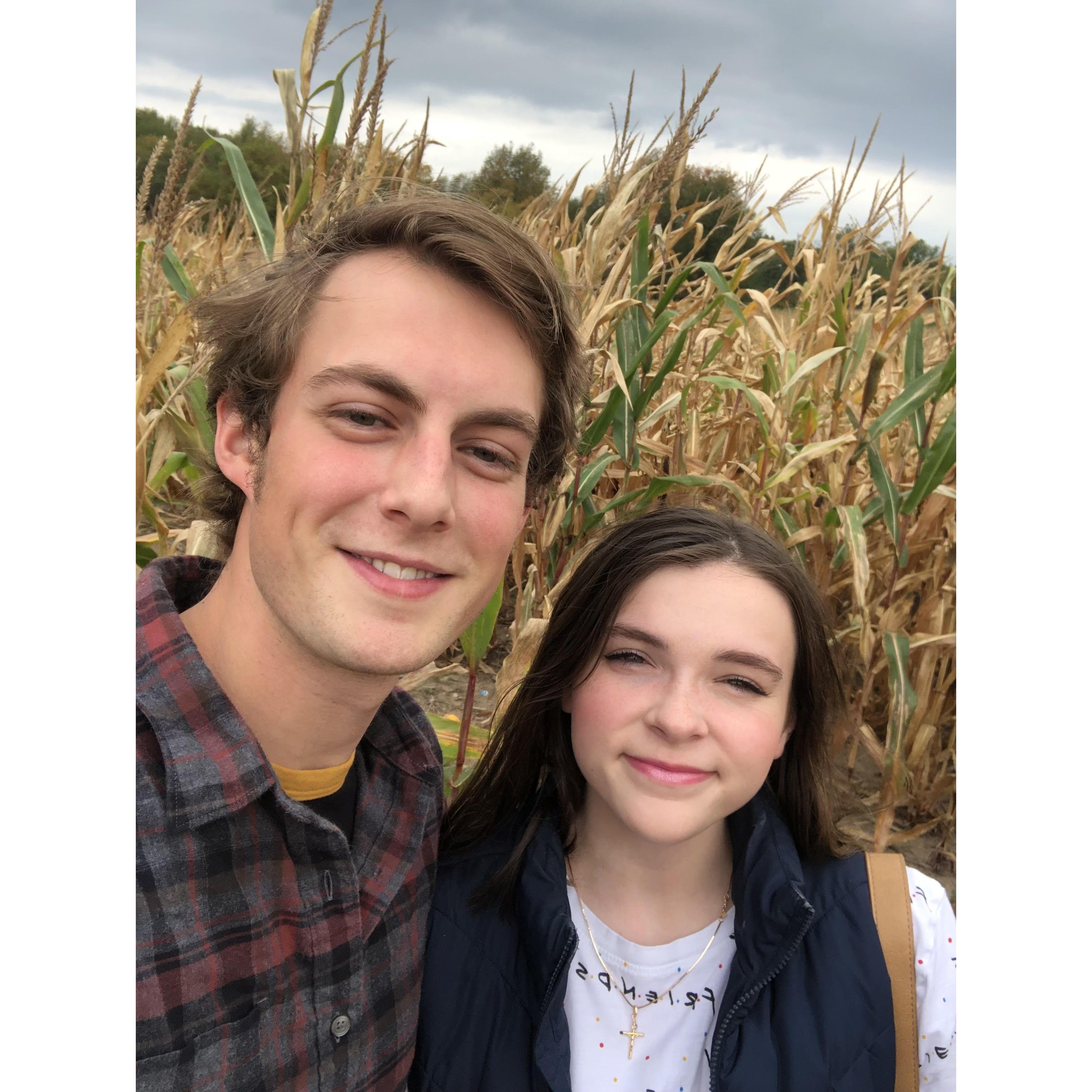 A beautiful fall day in a corn maze. Fall 2022