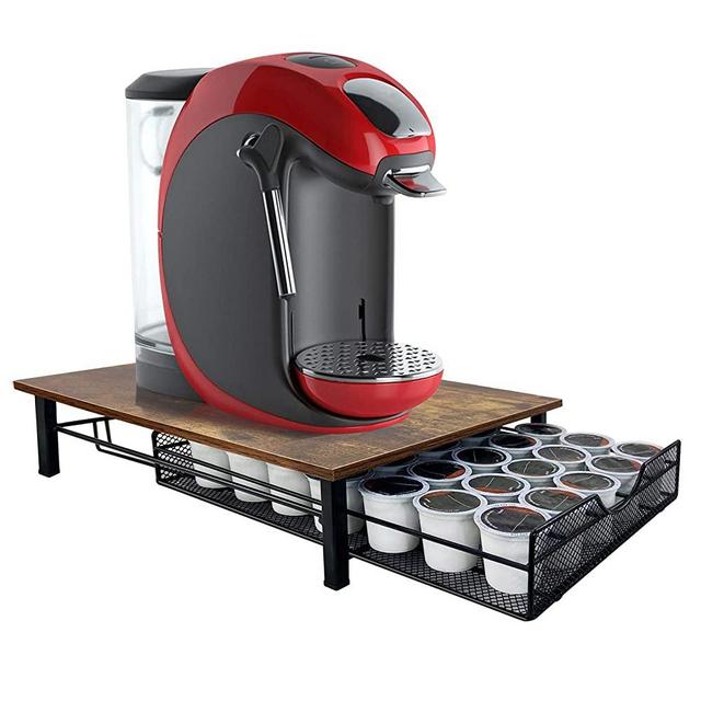 QUTREY Coffee Pod Drawer Holder for K-cups, 35 Capacity Capsule Pods Storage Organizer