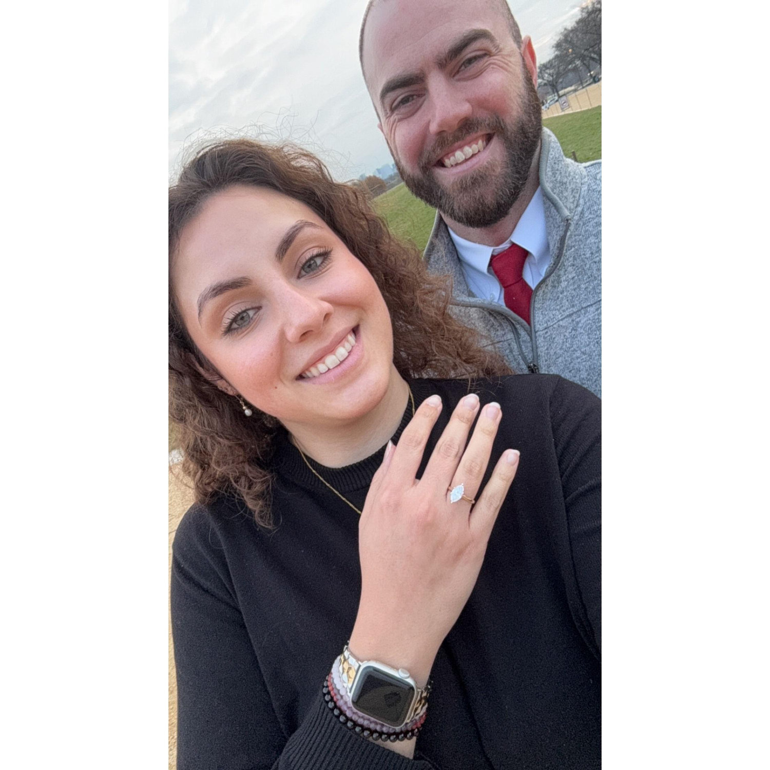 Another quick picture after our engagement.