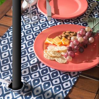 Ikat Outdoor Table Runner With Zipper