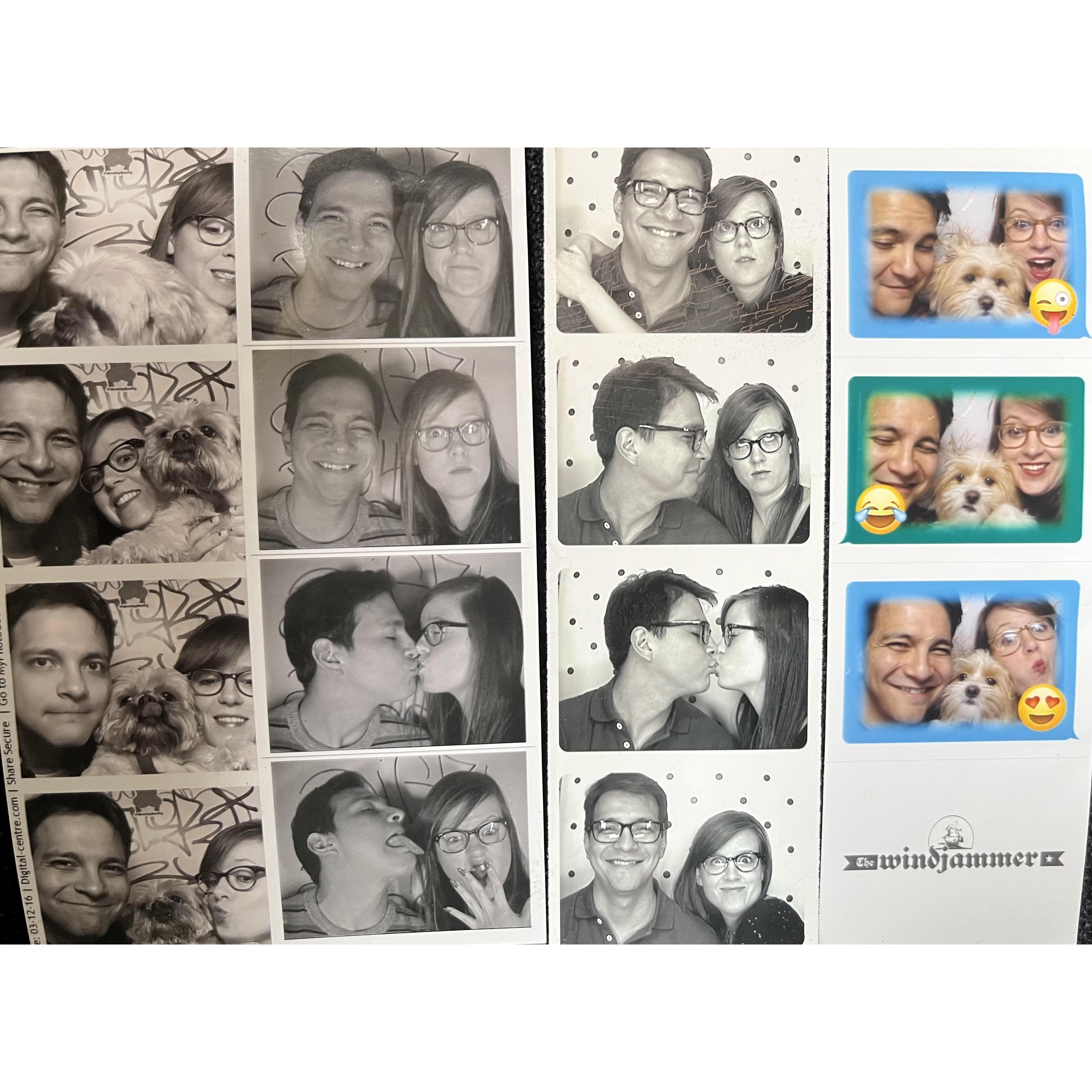 Various photo booths through the years