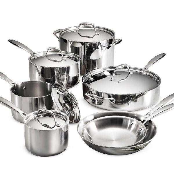 Tramontina Gourmet Tri-Ply Clad 12 Piece Stainless Steel Cookware Set
