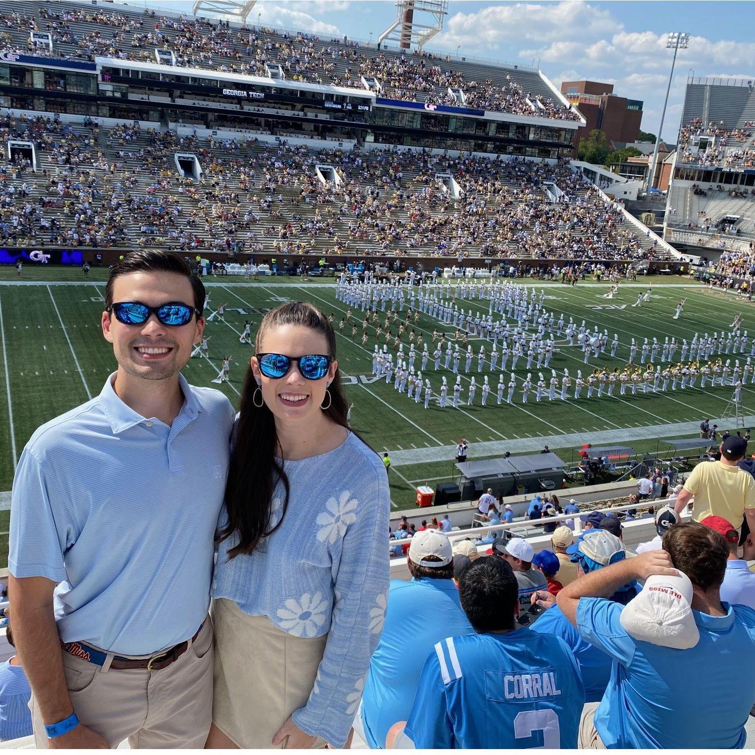 Cheering for the Rebels against GA Tech - Atlanta, GA