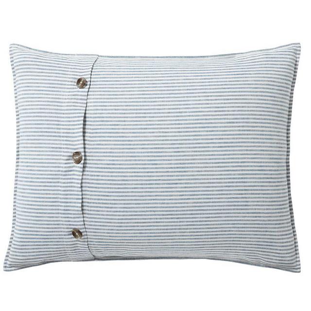 Chambray Wheaton Striped Linen/Cotton Sham, Standard