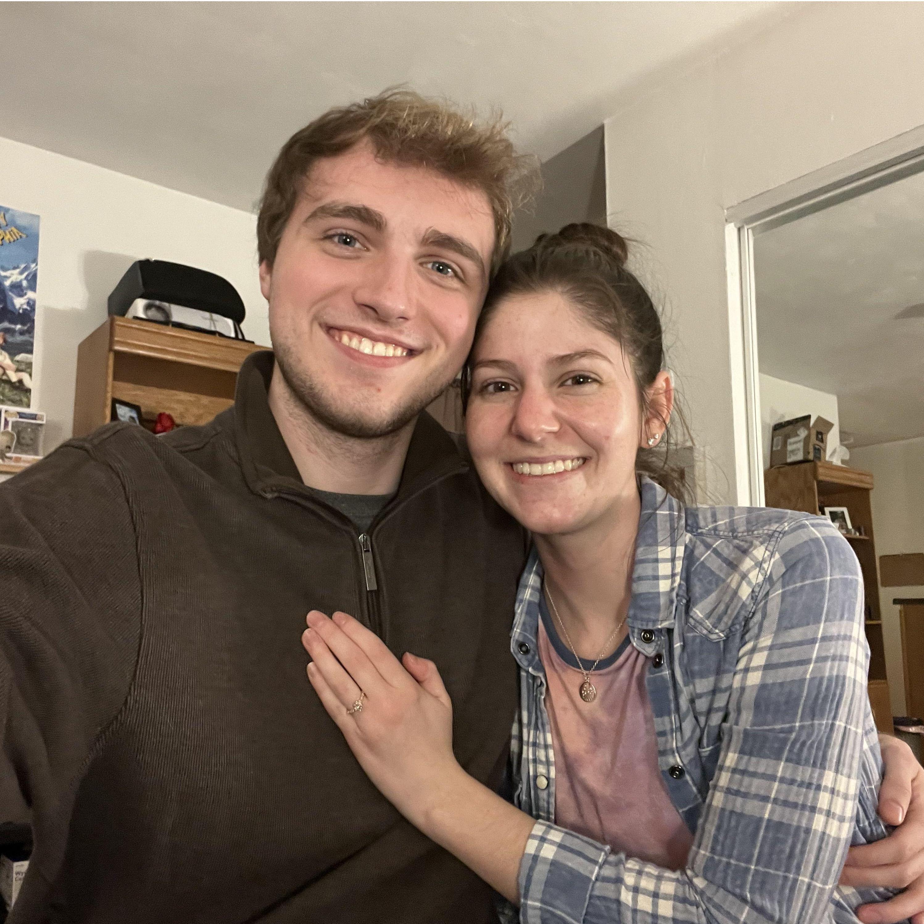 Moments after our engagement <3
