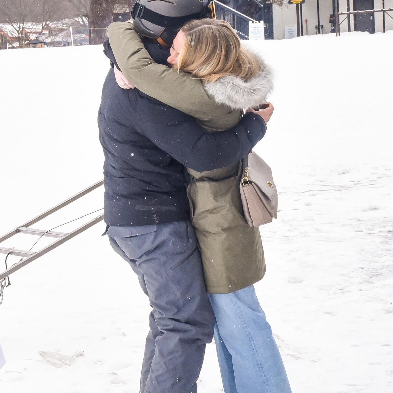 Moments after Connor proposed!