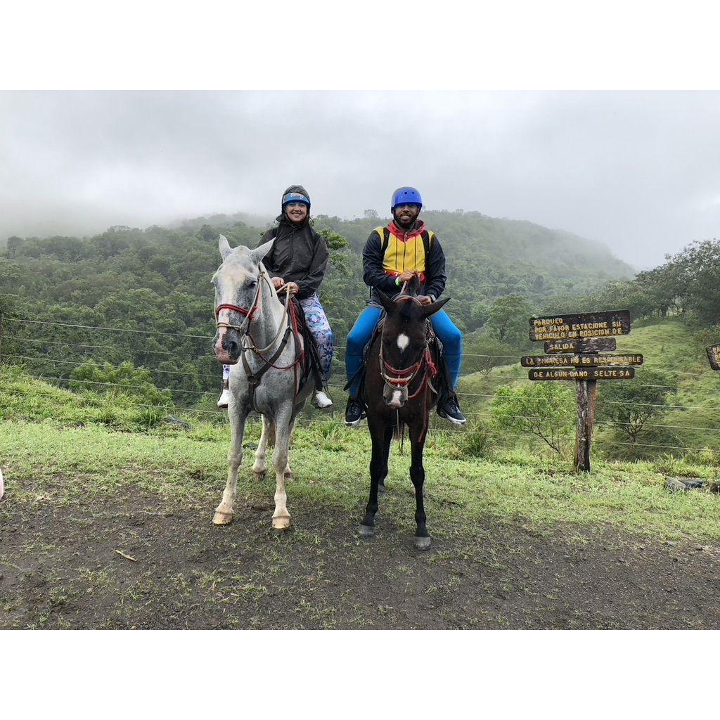 Horseback riding together in Costa Rica