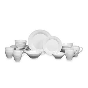 Mikasa® Swirl 20-Piece Dinnerware Set in White