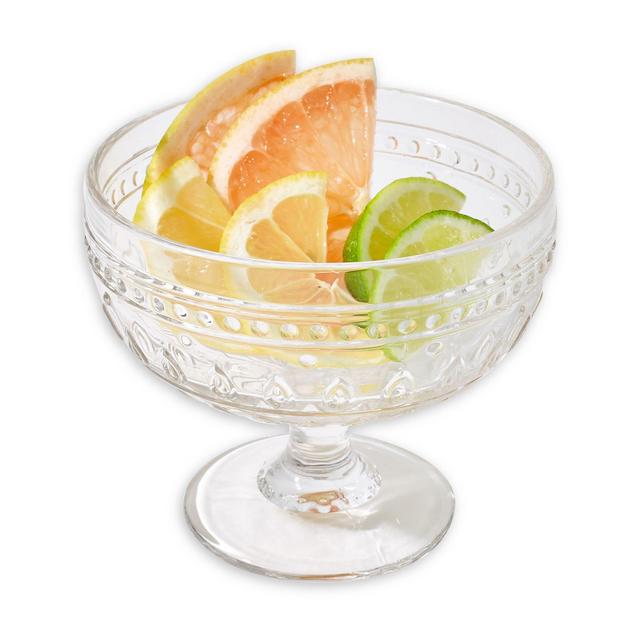 Euro Ceramica Fez Clear Footed Compote Glasses (Set of 4)