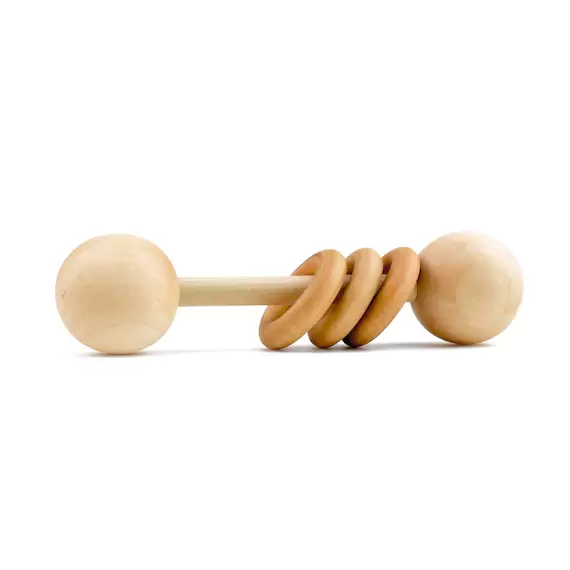 Organic Wood Montessori Styled Baby Rattle by Homi Baby - Handmade