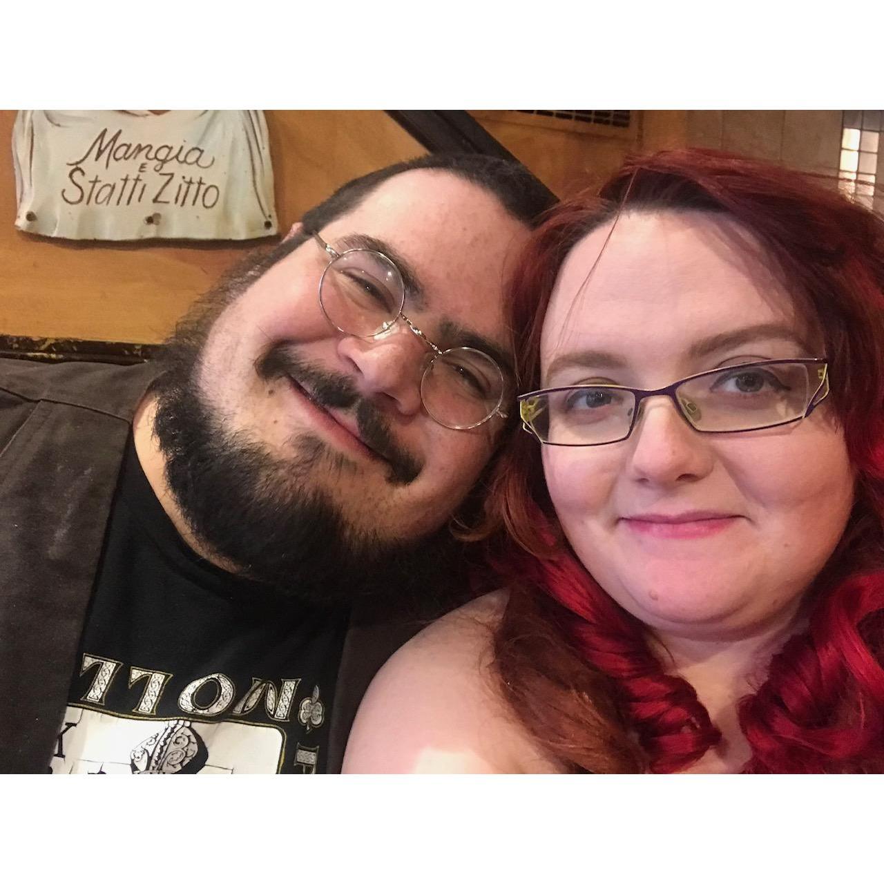 Gene attended Julia's St. Patty's Day concert with the River Drivers in New Hope, and they stopped for Italian food before. because that makes sense.