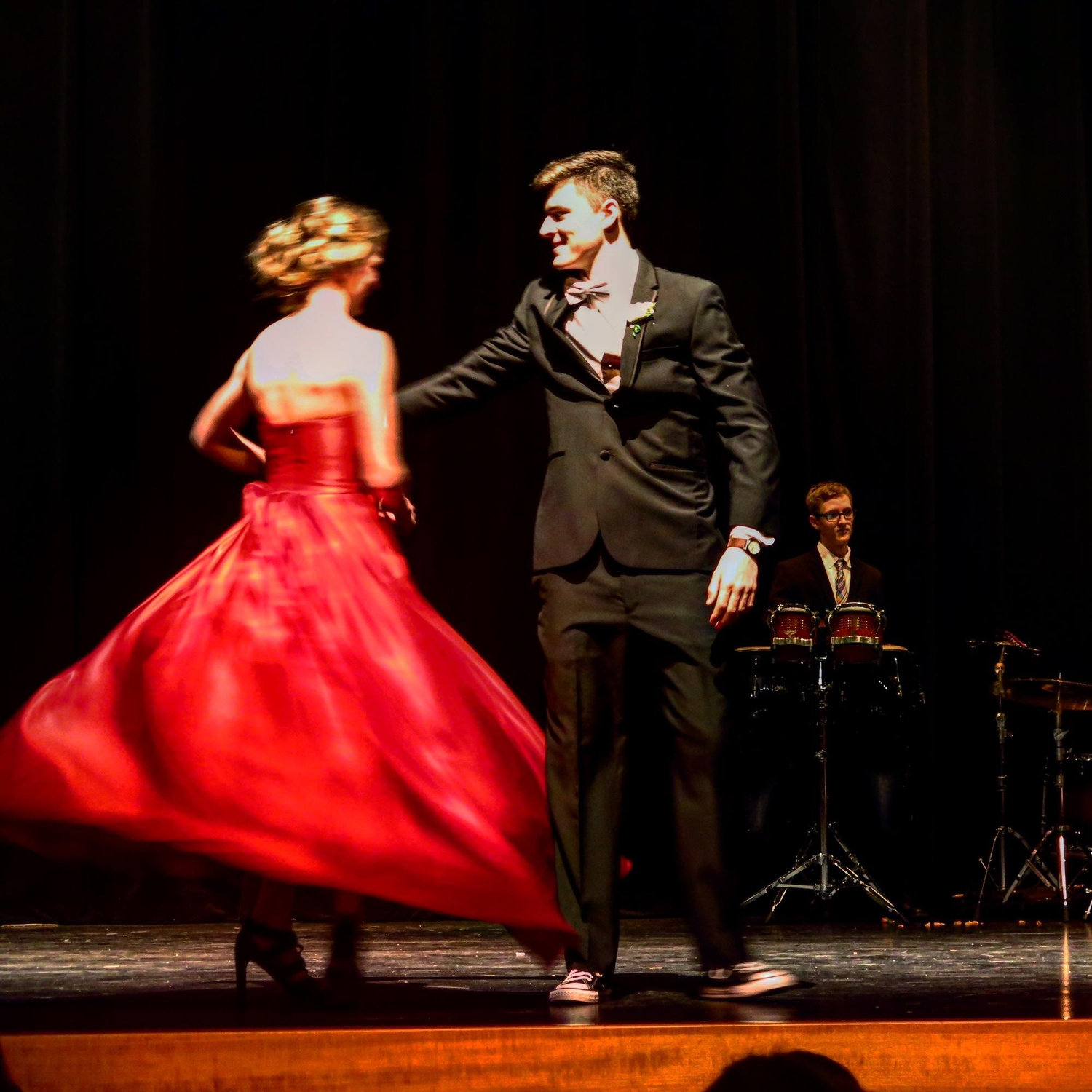 In senior year of high school, Joey and Allie participated in the Prom Fashion Show together.