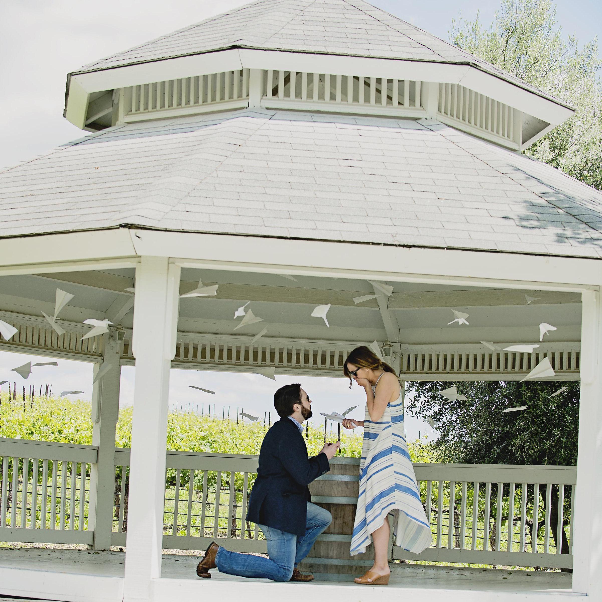 He popped the question!