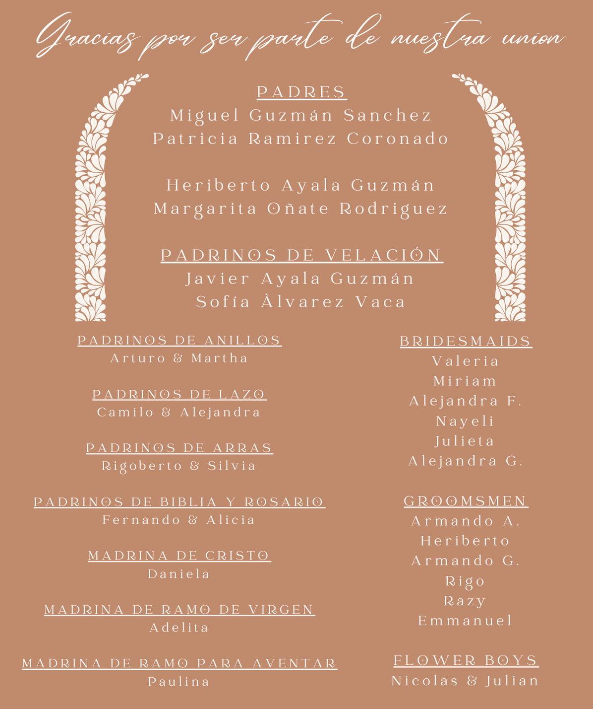The Wedding Website of Andrea Guzmán Ramirez and Octavio Ayala Oñate