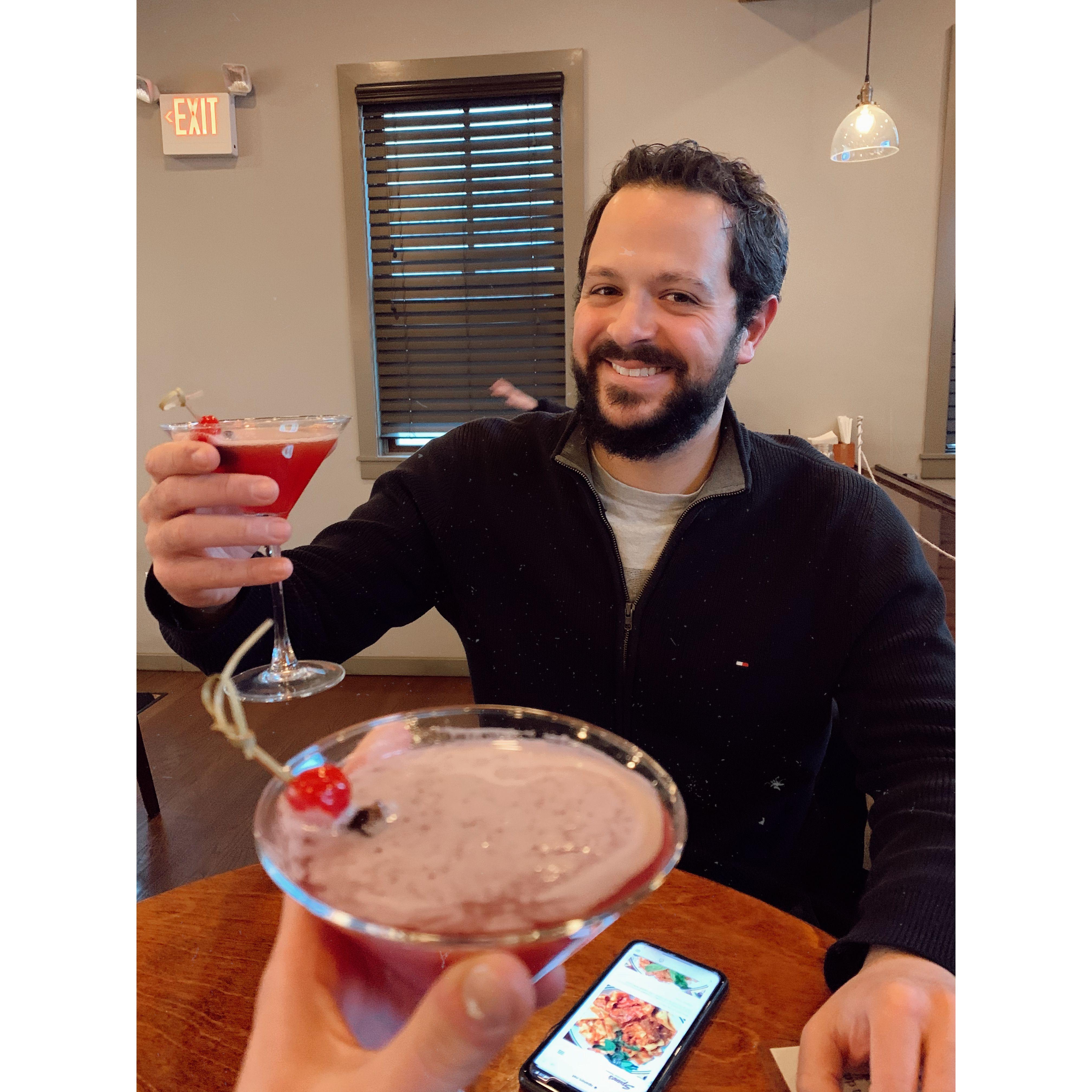 Another Valentine's Day cocktail moment.