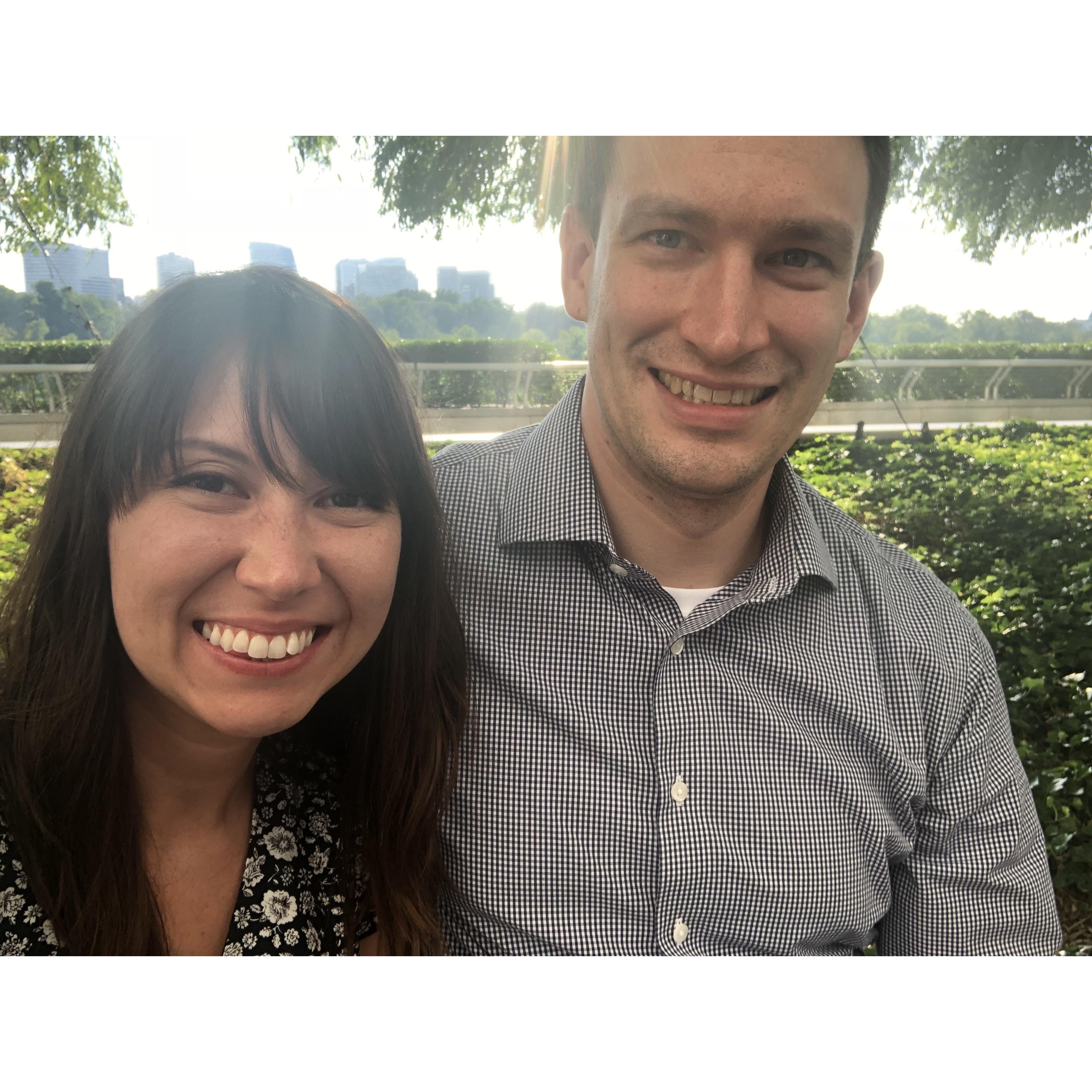 Before we saw Hamilton at the Kennedy Center- we won lottery tickets!