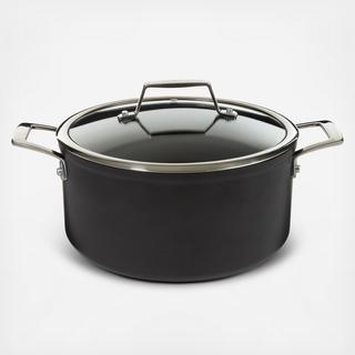 Essentials Nonstick Hard Anodized Stockpot with Glass Lid