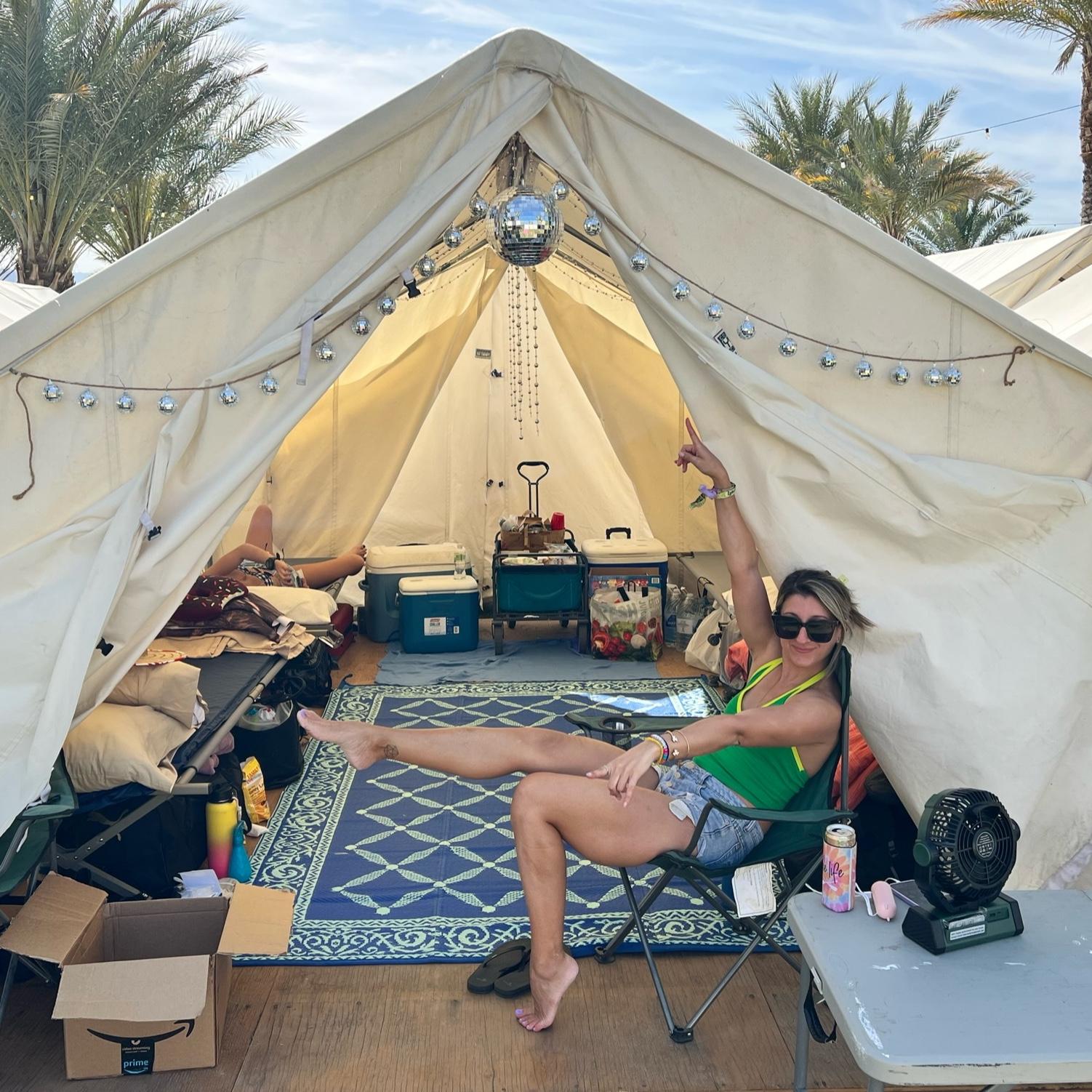 Our disco tent (April 2023)