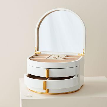 Modern Lacquer Jewelry Box – Soft Geo (Grand)