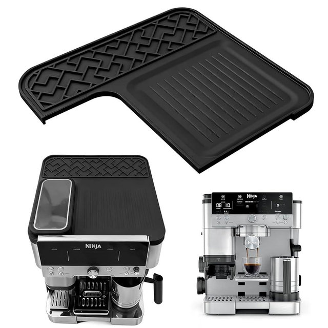 Top Mat for Ninja Luxe Espresso Coffee Machine ES601 & ES701, Food-Grade Silicone Heat-Resistant, Shields Top Surface from Scratches Ninja Luxe Cafe Accessories(Black)
