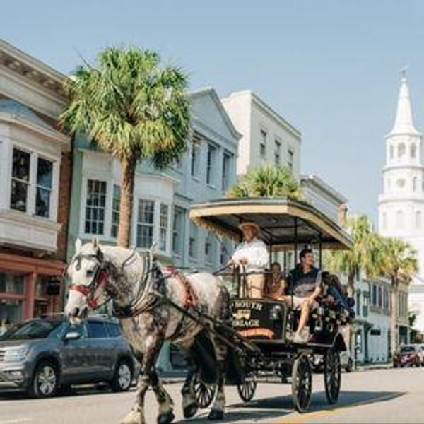 Horse drawn carriage ride in Charleston