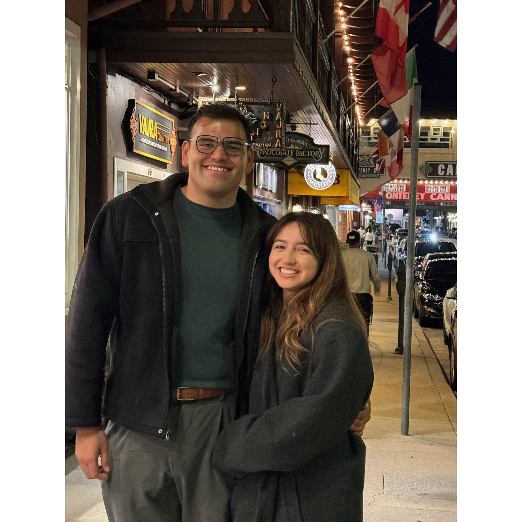 our first picture together as a couple