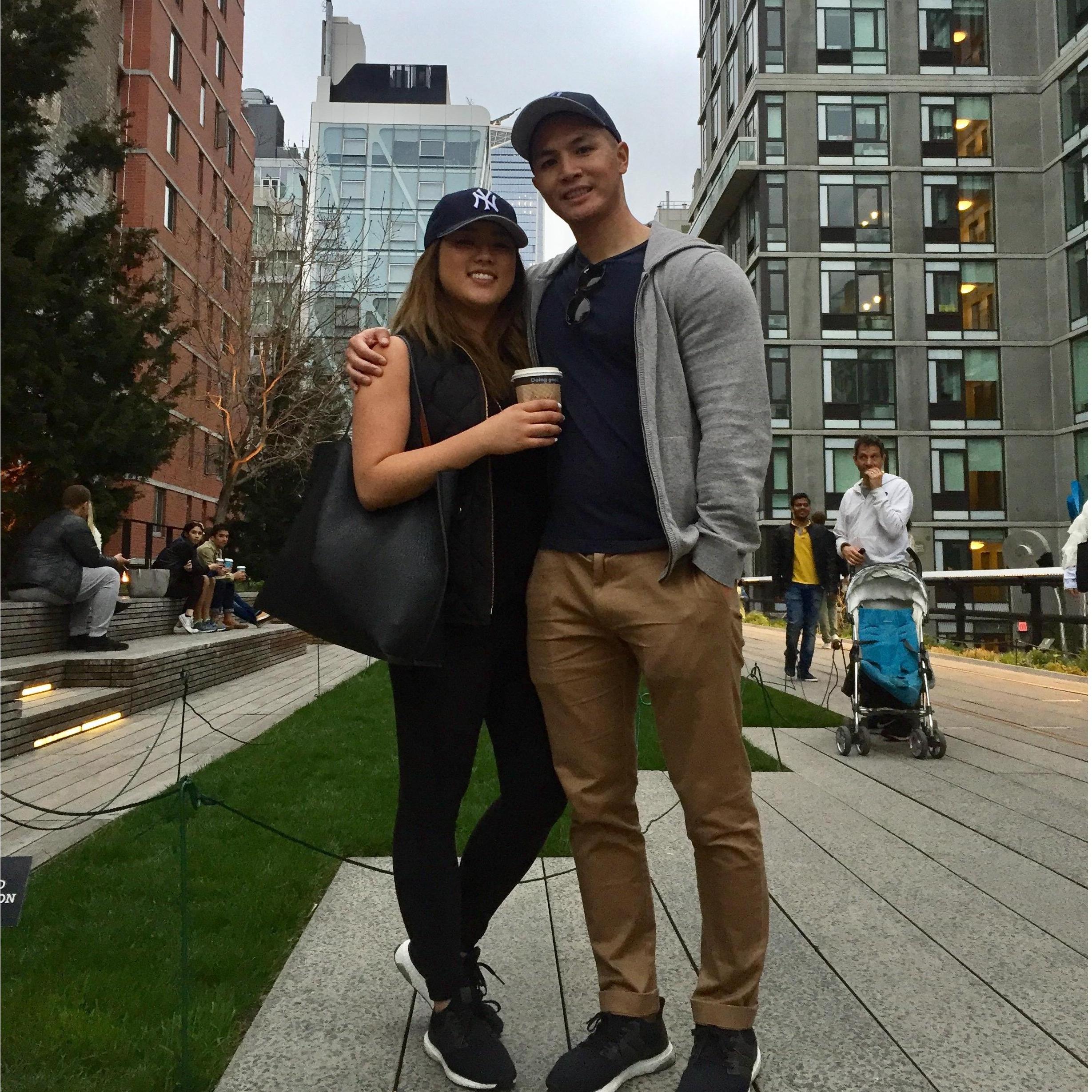 April 2017: Our first trip together; The Highline, NYC