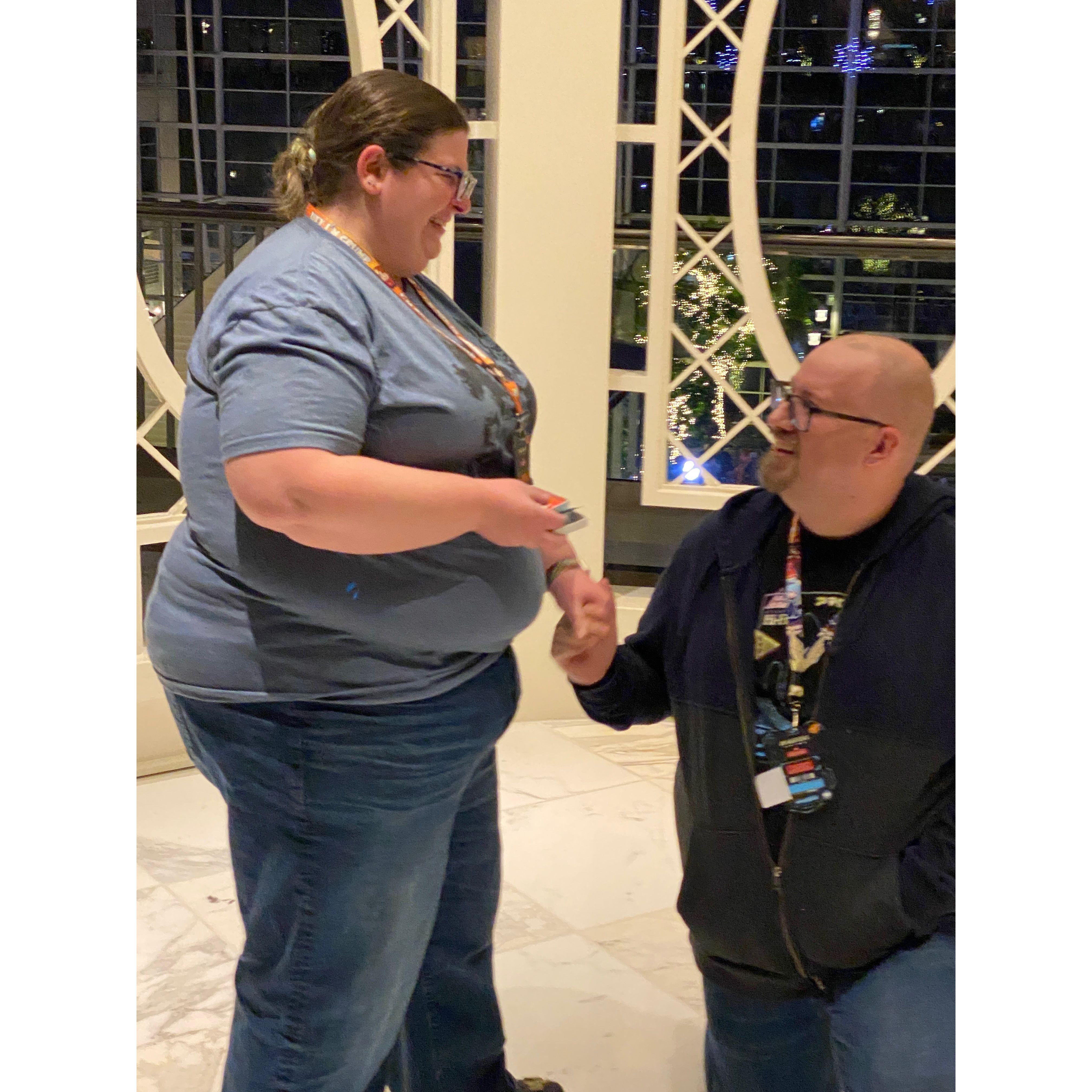 THE BIG MOMENT! I had no idea he was going to ask me. BEST MAGFEST EVER!