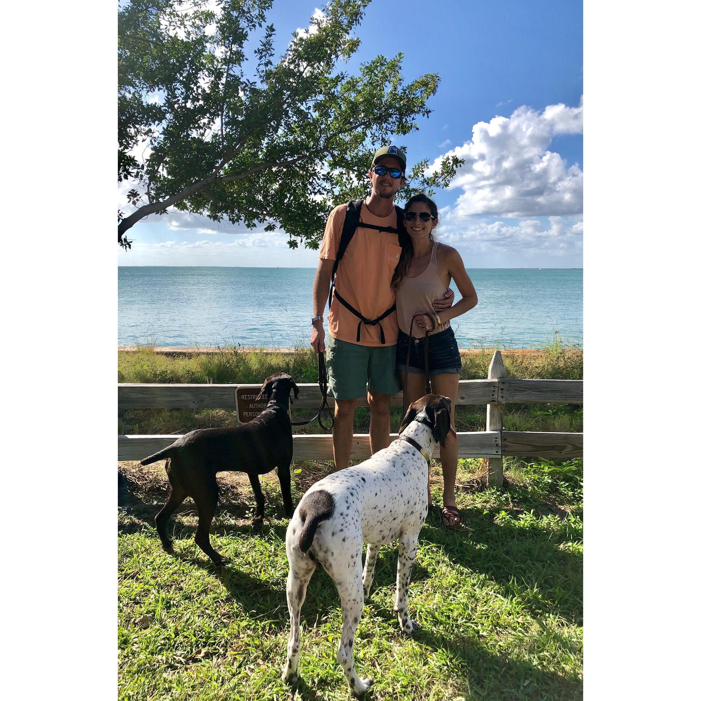 Key Biscayne on the day of our engagement!