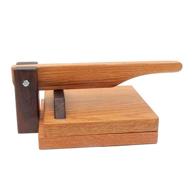 Hardwood Tortilla Press - Red Oak- 8 inch