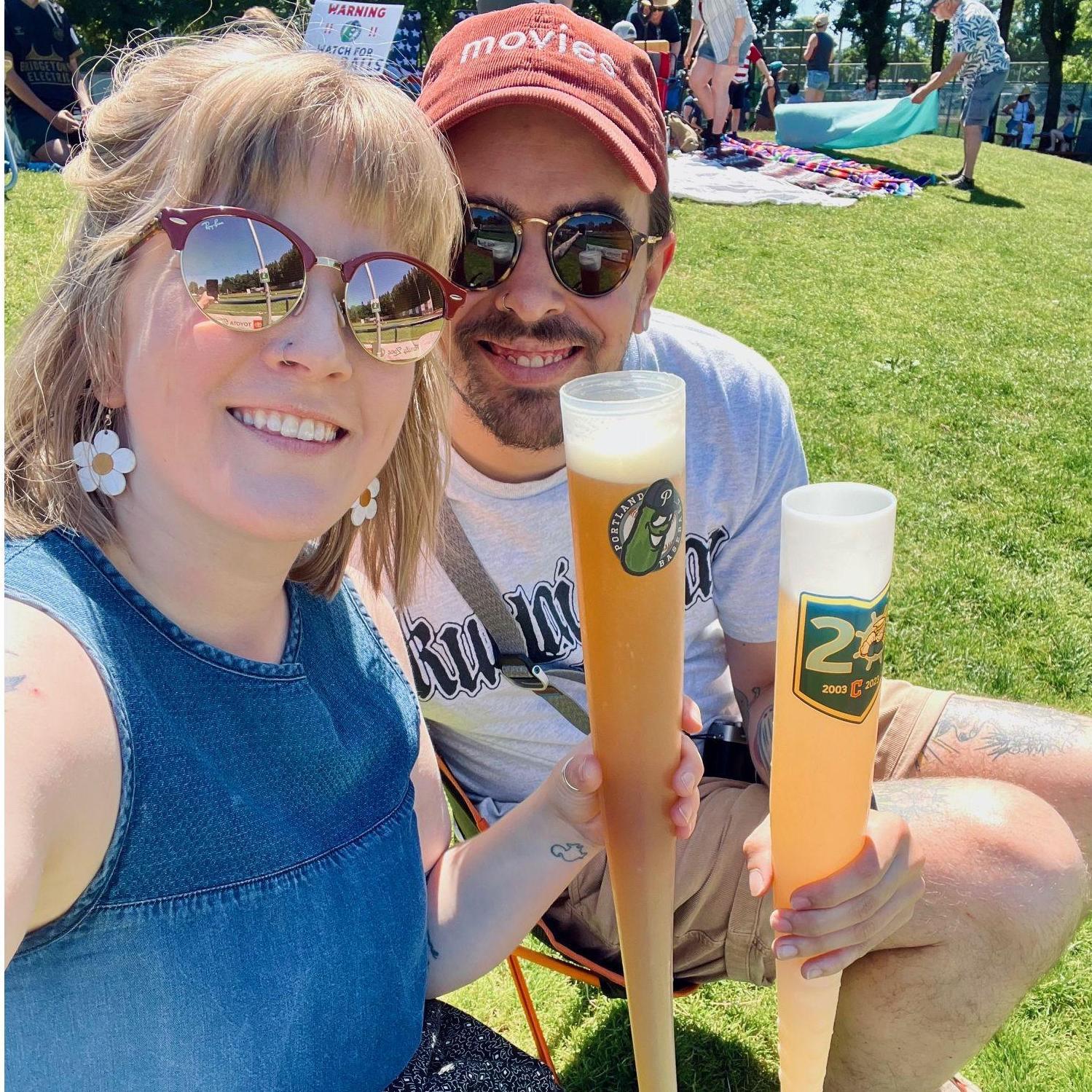 Beer bats and Pickles baseball