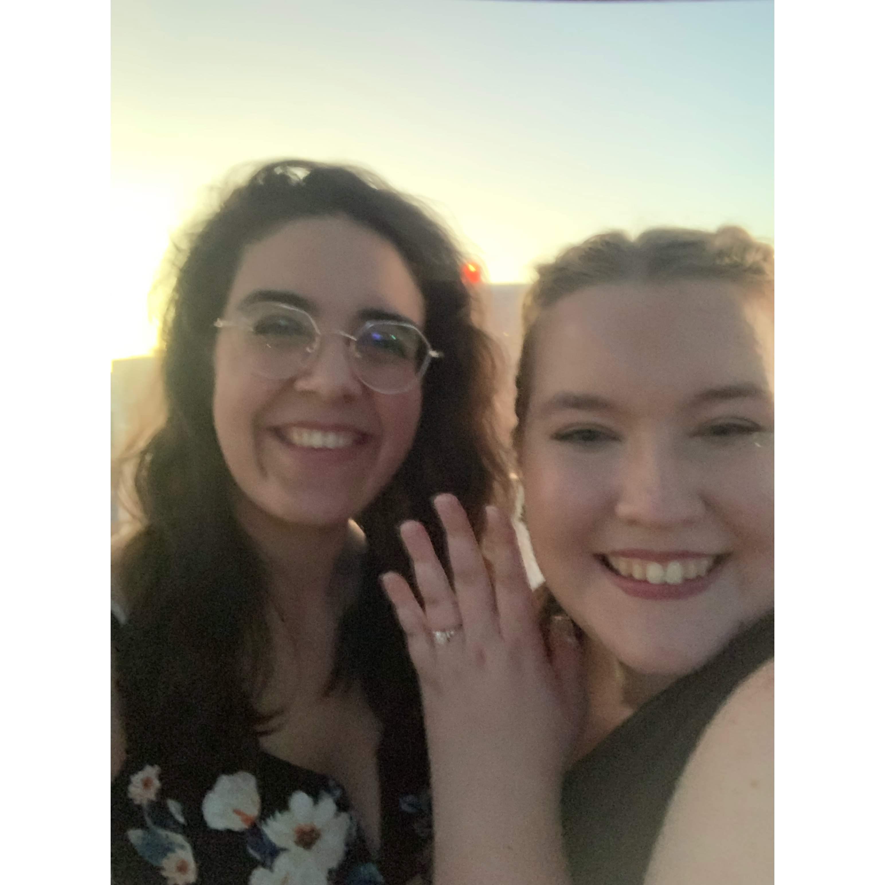 Us on the High Roller after saying "Yes!"