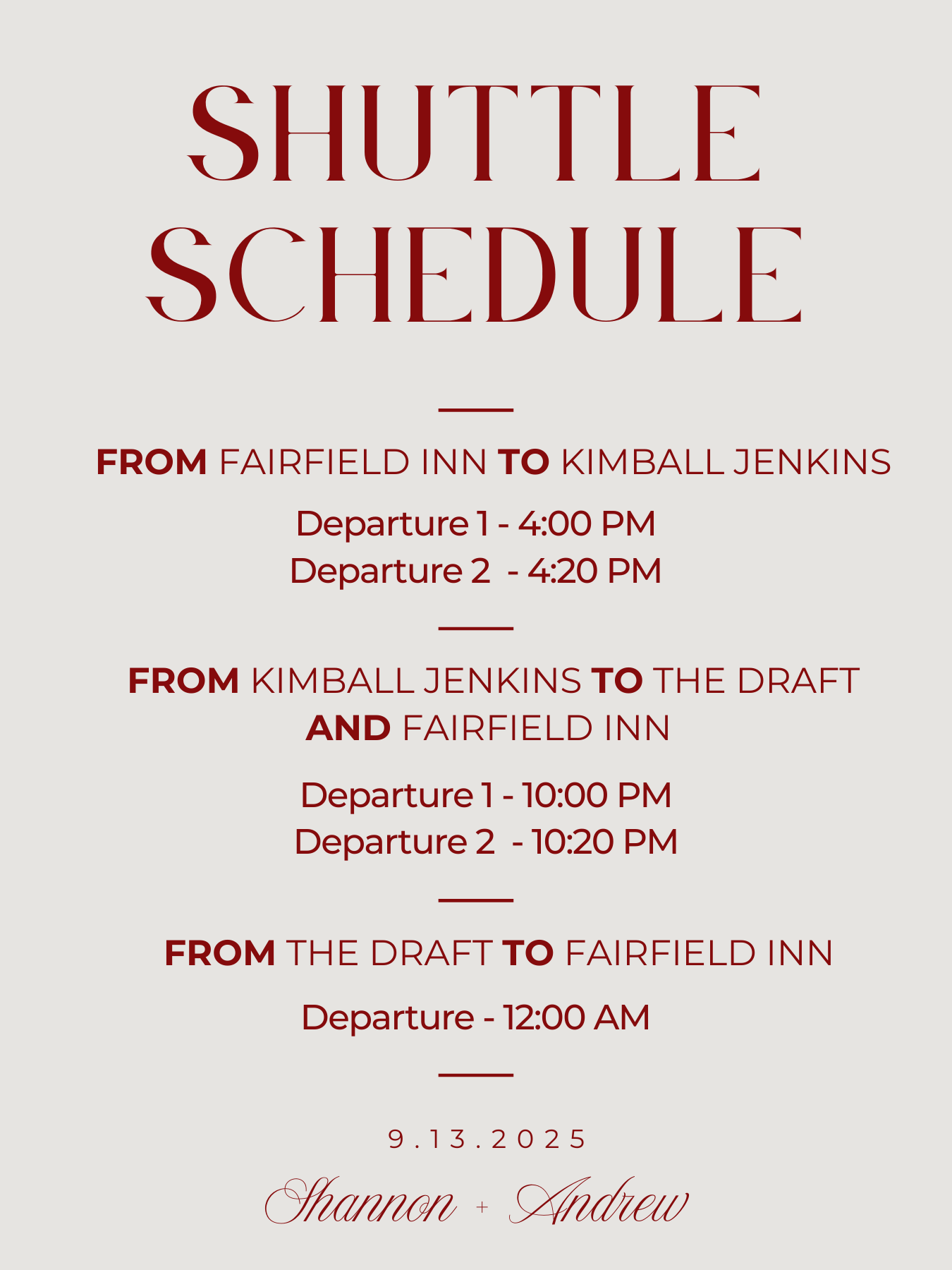 The Wedding Website of Shannon Reilly and Andrew Johnson