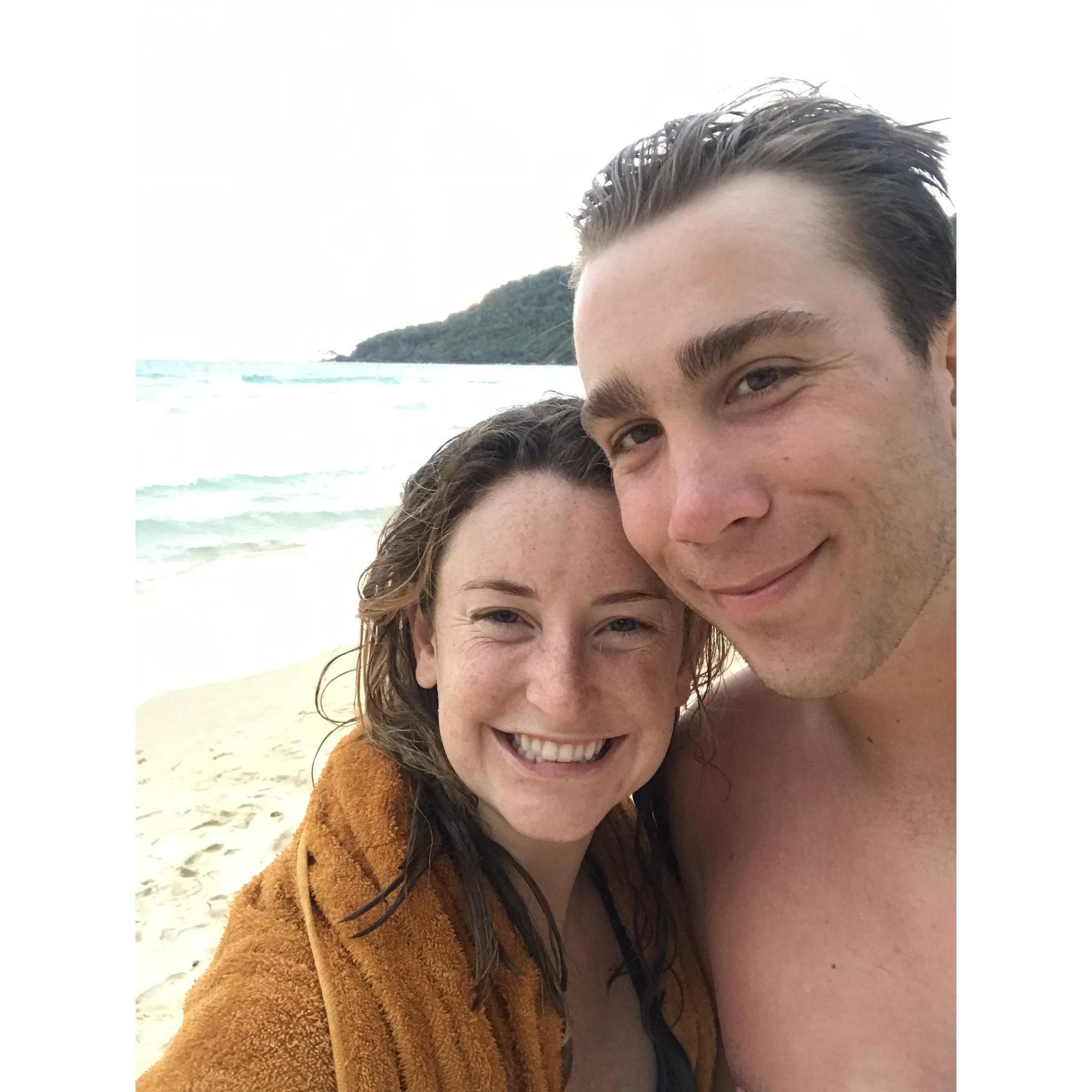 After business school and 2 years of long distance we got to backpack across Asia. One of our favorite spots was in Koh Rong Cambodia where we spent a week diving, body surfing, and meeting friends