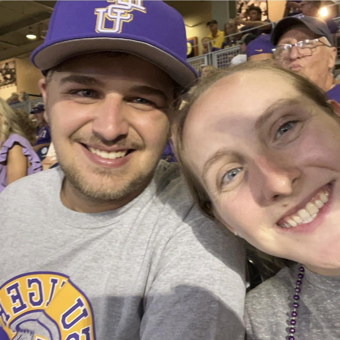June 2023 - Cheering on LSU at the Men's College World Series in Omaha.