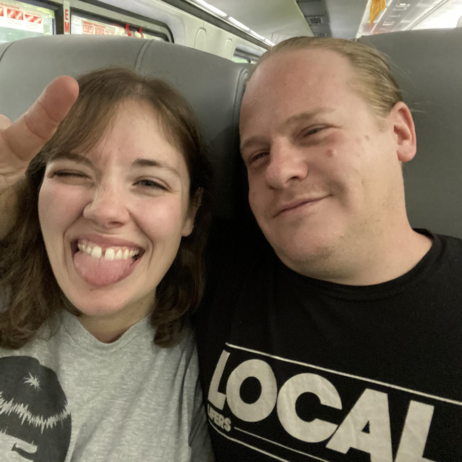 James and Danielle on their way to see Panic! at the Disco in Boston!