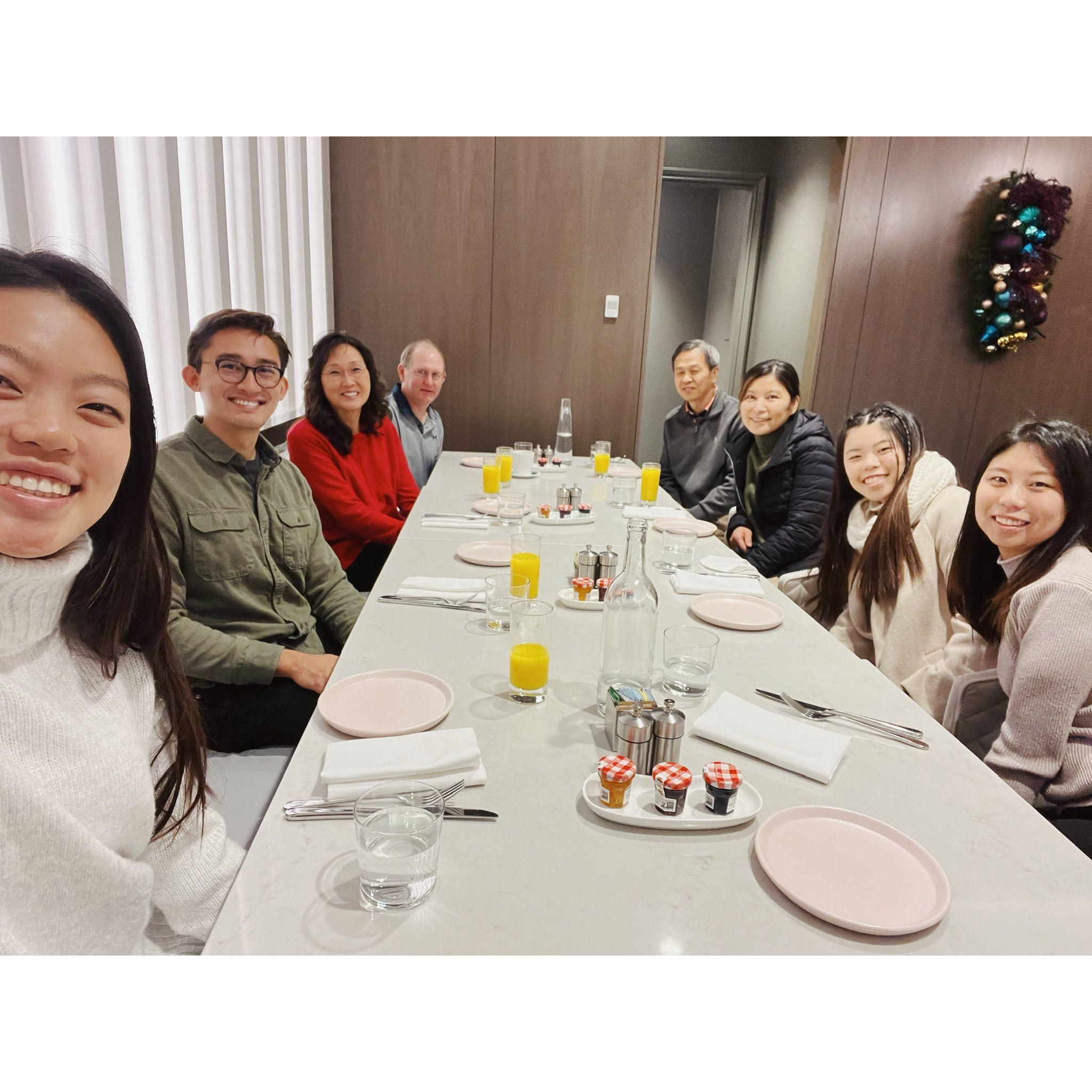 Brunch with the LaTours and Lees in Chicago